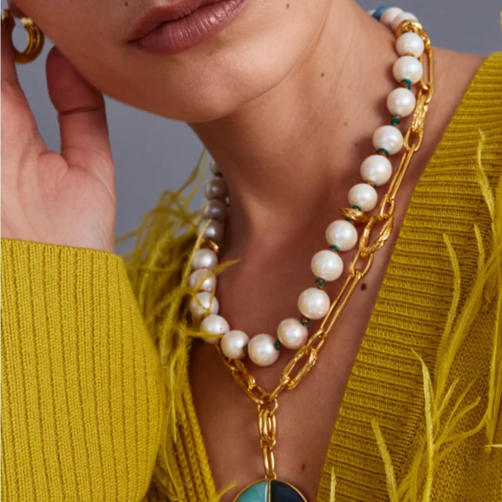 Pacifica Freshwater Pearl Knotted Necklace with Elegant Design